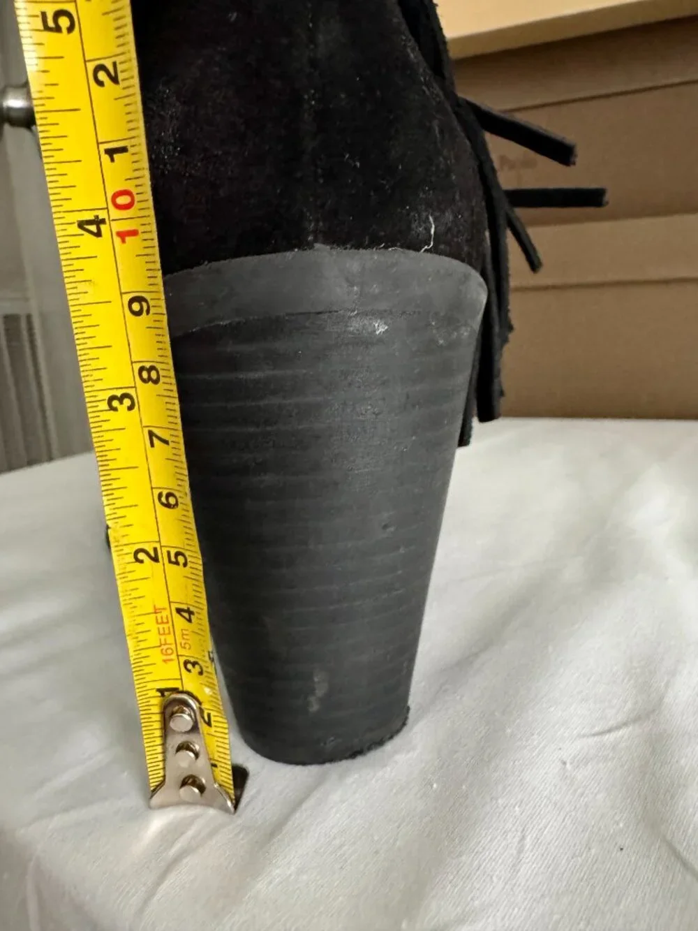 Jessica Simpson Conley Black Split Suede Boots Women's Fashion Ankle Boots